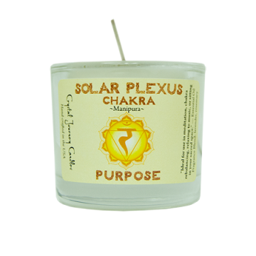 Solar Plexus Chakra Glass Votive, Each