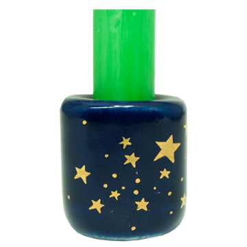 Blue Ceramic with Gold Stars Chime Candle Holder 1/2", Pack of 5