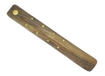 Wood Ash Catcher 10" - Sun Brass Inlay Design. Pack/10