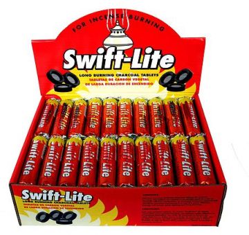 Swift Lite Charcoal - 33mm, Small Display Box of 60 Sleeves x 10 Tablets (600 Tablets)