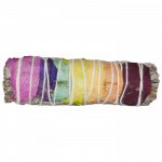 White Sage & 7 Chakra Rose Petals Smudge Stick - Medium 5" (6 Pack)