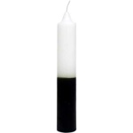 2 Color Reversible White/Black Jumbo Candle 9", Each
