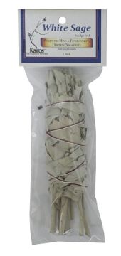 White Sage Smudge Stick 6",  Kairos Packaged (6 Pack)