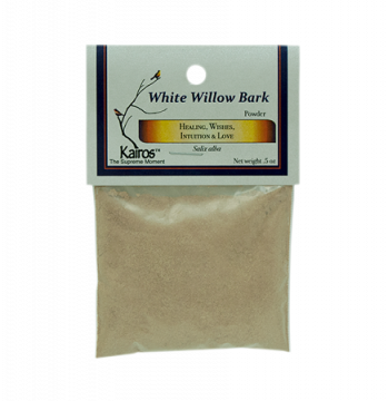 White Willow Bark, Powder, Kairos Packaged, 0.5 oz. (Pack of 4)